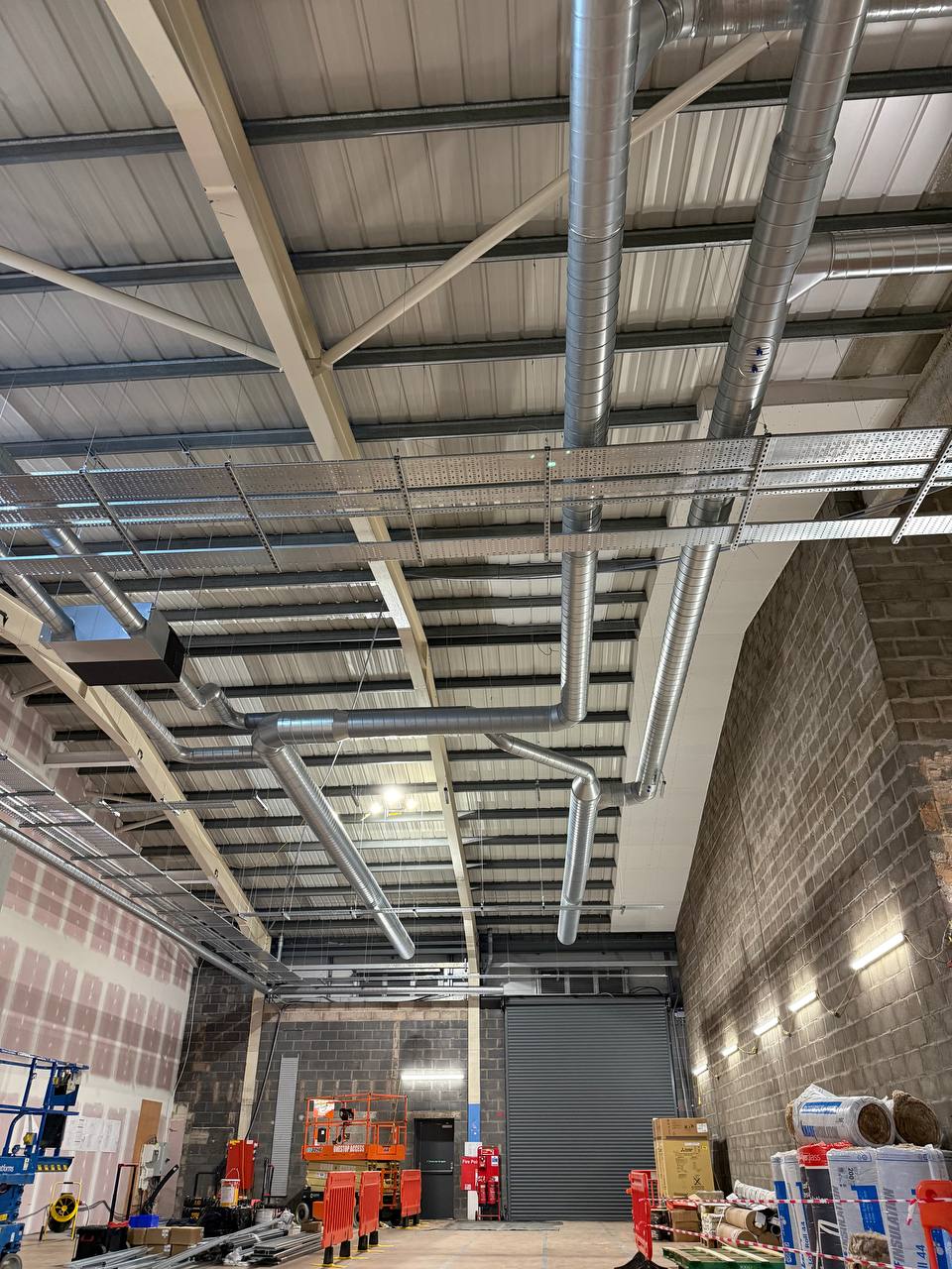MEV ductwork installation — Central Quay student accommodation Glasgow